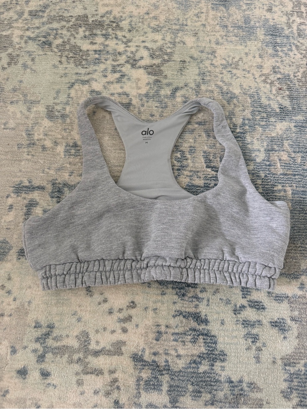 ALO Yoga Light Gray Racerback Sports Bra